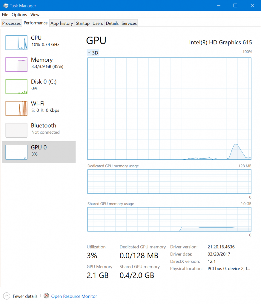 Updated GPU Section in Creators Update