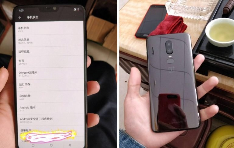 Leaked OnePlus 6 Images Show its iPhone X Like Notch, Vertical Dual Camera and Glass Back