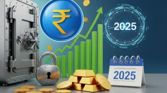 Stacks of gold coins representing best fixed deposit in India 2025