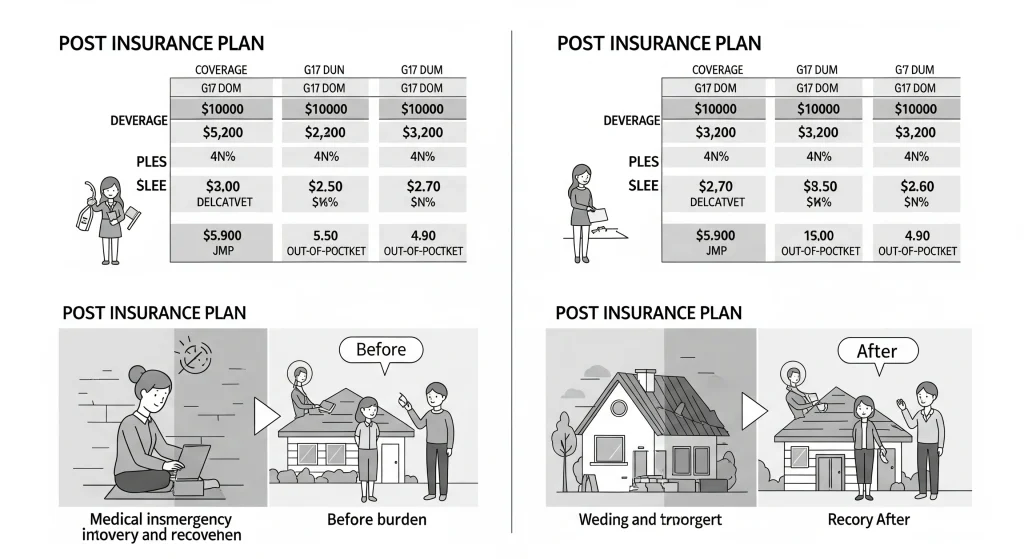 Comparison table of Post Office Life Insurance plans 2025 – Santosh, Suraksha, Suvidha, Yugal Suraksha, Bal Jeevan Bima