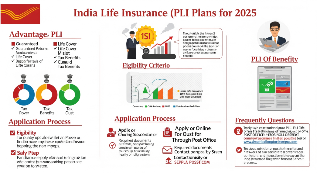 India Post Life Insurance plans benefits and application process infographic for 2025