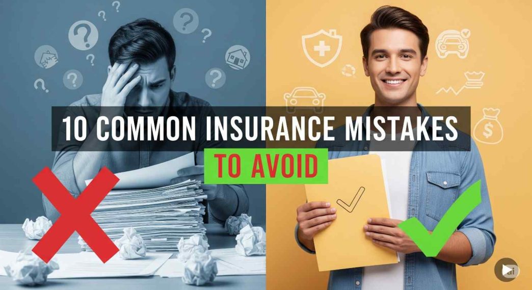 A visual guide showing the top 10 insurance mistakes people should avoid in 2025 to ensure proper coverage and smooth claim settlement.