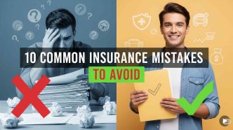 A visual guide showing the top 10 insurance mistakes people should avoid in 2025 to ensure proper coverage and smooth claim settlement.
