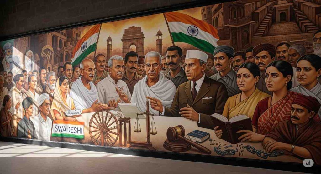 Leaders forming early political groups like the Indian National Congress during the Indian freedom struggle to demand rights and self-governance