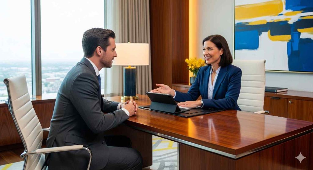 Personalized service in private banking with a dedicated relationship manager for clients