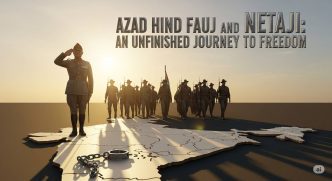 Subhas Chandra Bose addressing Indian National Army troops