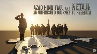 Subhas Chandra Bose addressing Indian National Army troops