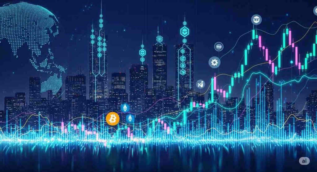 Crypto trading market in 2025 with Bitcoin Ethereum and altcoins.