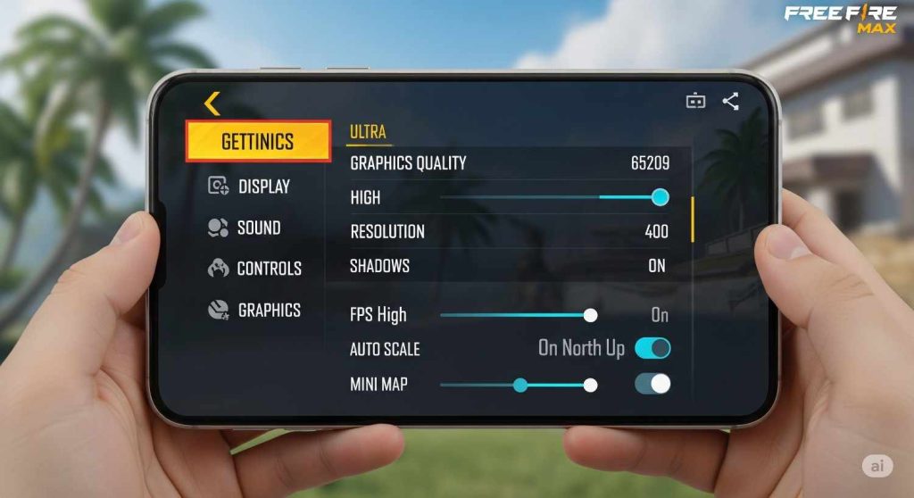 Optimized display and graphics options included in Free Fire MAX Best Settings for smooth performance on all devices