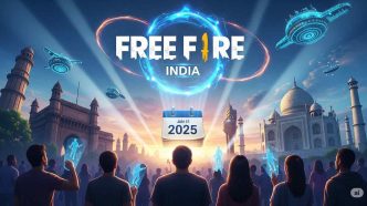 Illustration showing latest news and updates related to Free Fire Unban Date in India 2025