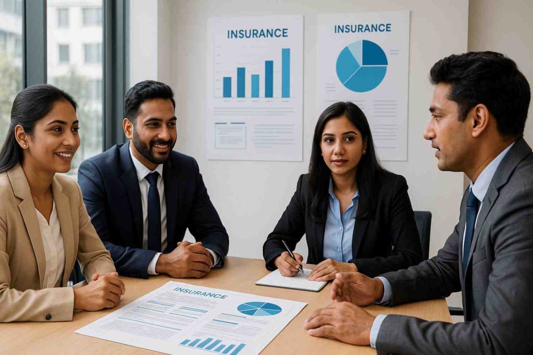 Illustration showing the Insurance Trend of 2025 with breakthrough innovations in AI, climate coverage, and customer solutions.