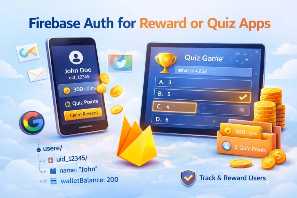Firebase Auth for Reward or Quiz Apps