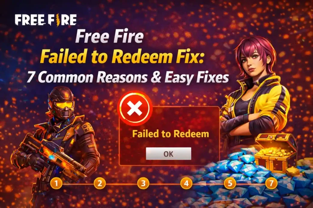 Free Fire Failed to Redeem Fix showing 7 common reasons and easy solutions