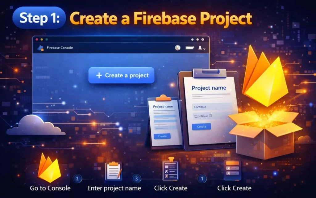 Step 1 Create a Firebase auth Project