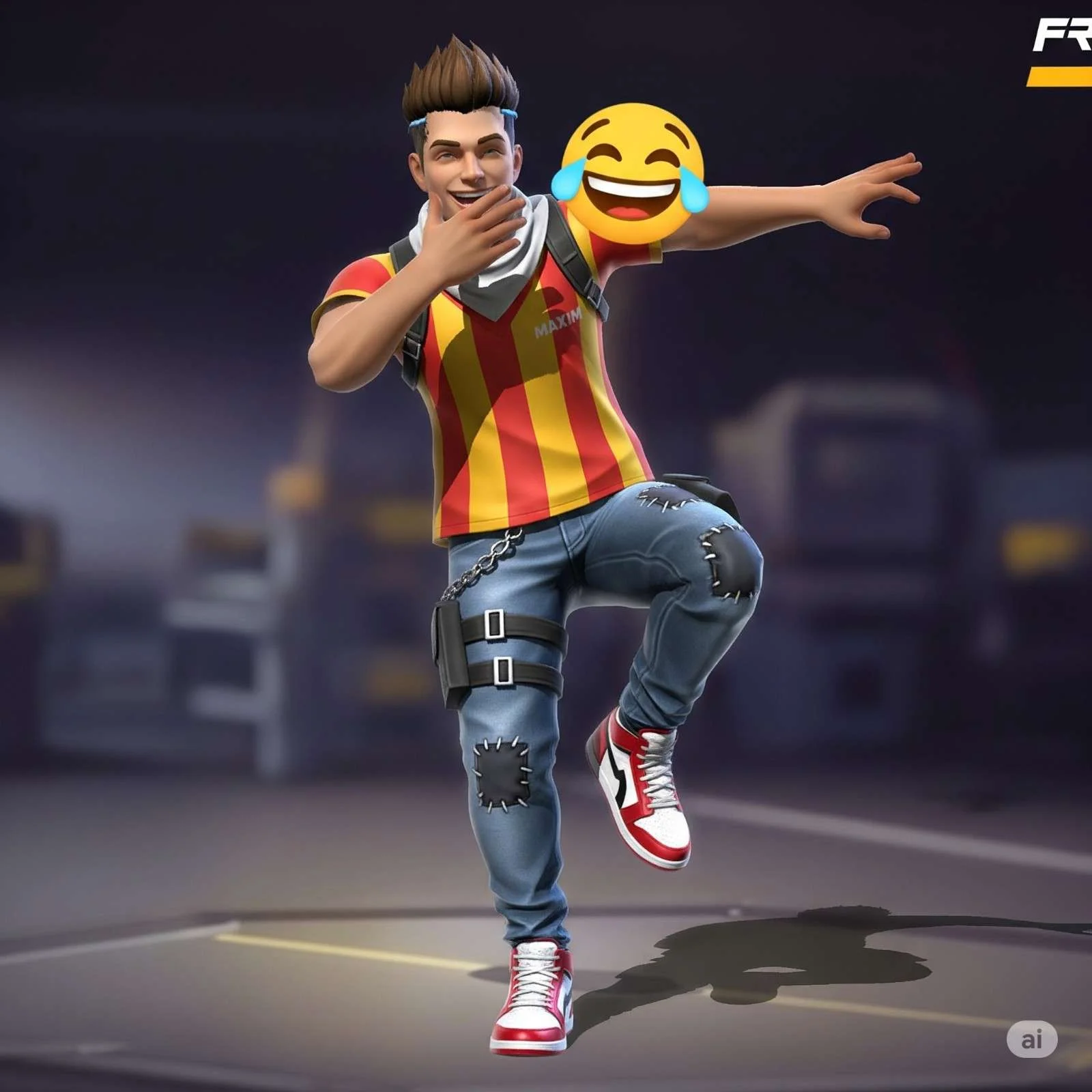 Character using LOL emote after a kill