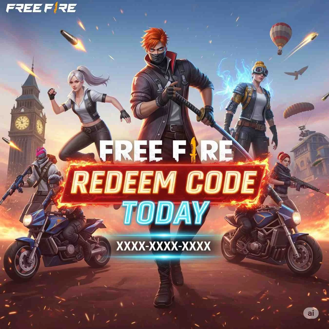 Free Fire Redeem Code Today