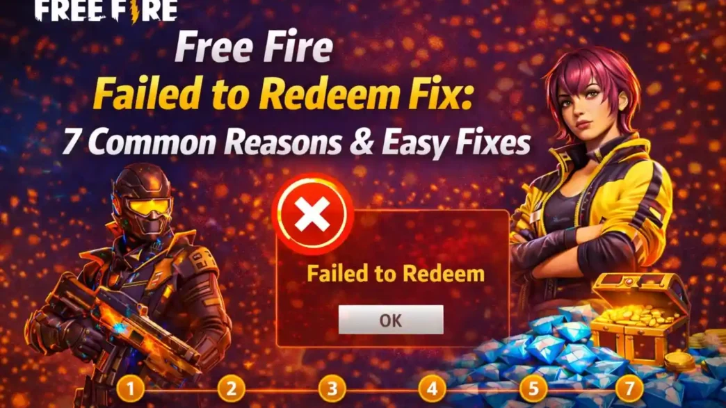 Free Fire Failed to Redeem Fix showing 7 common reasons and easy solutions